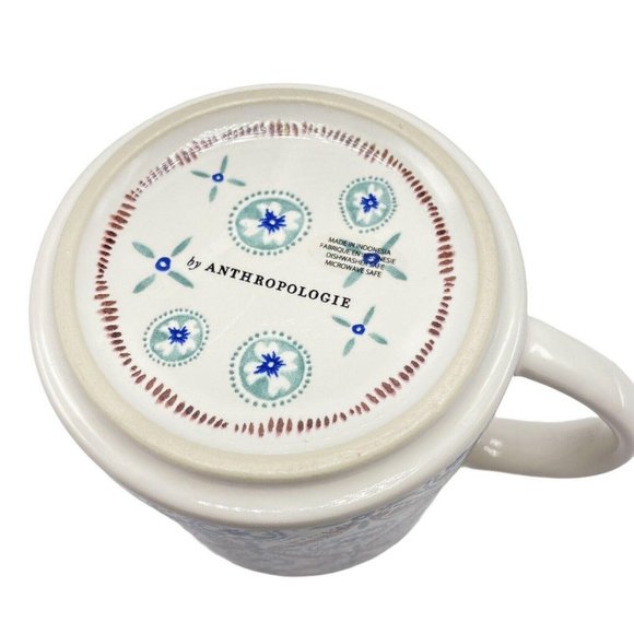 Anthropologie Monogram C Friendship Oscar Wilde Quote Mug White Blue Brown Red - Picture 4 of 4